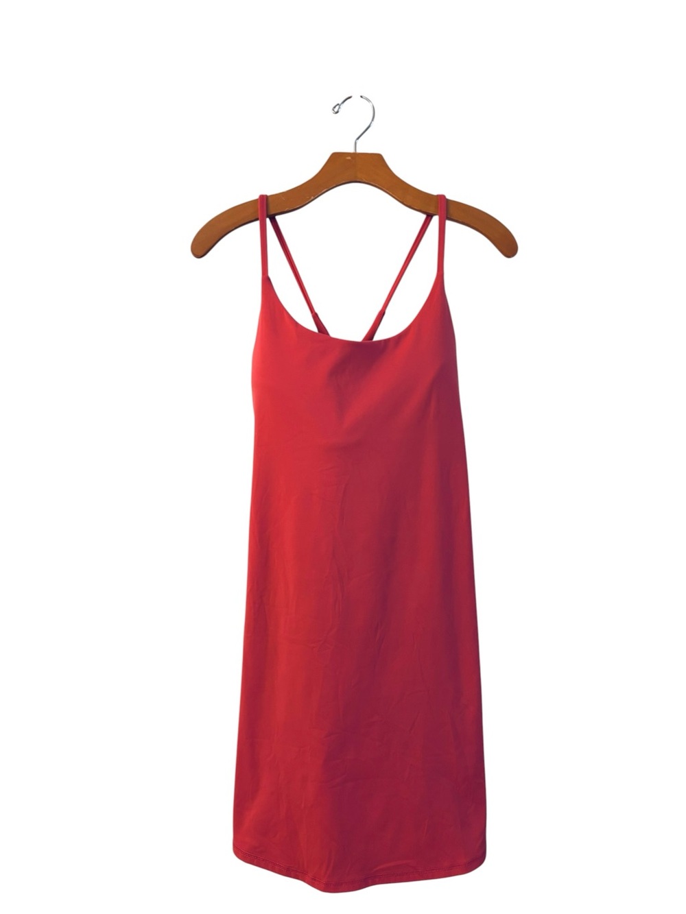Coral Red XL Activewear Dress with Stretch Built in Biker Shorts XL